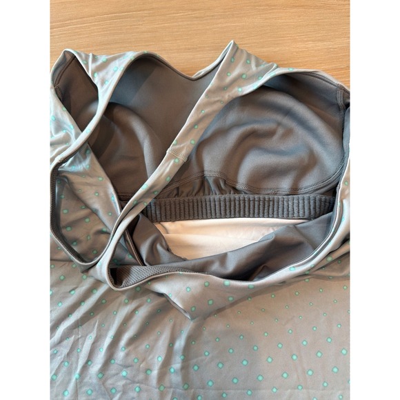 Nike Dri-FIT Womens XL Tank Top Built-in Bra Racerback Blue Polka Dot Training. - Picture 5 of 5